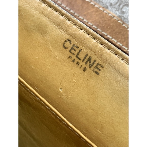 Celine Macadam Pattern Shoulder Bag Beige - Picture 7 of 14
